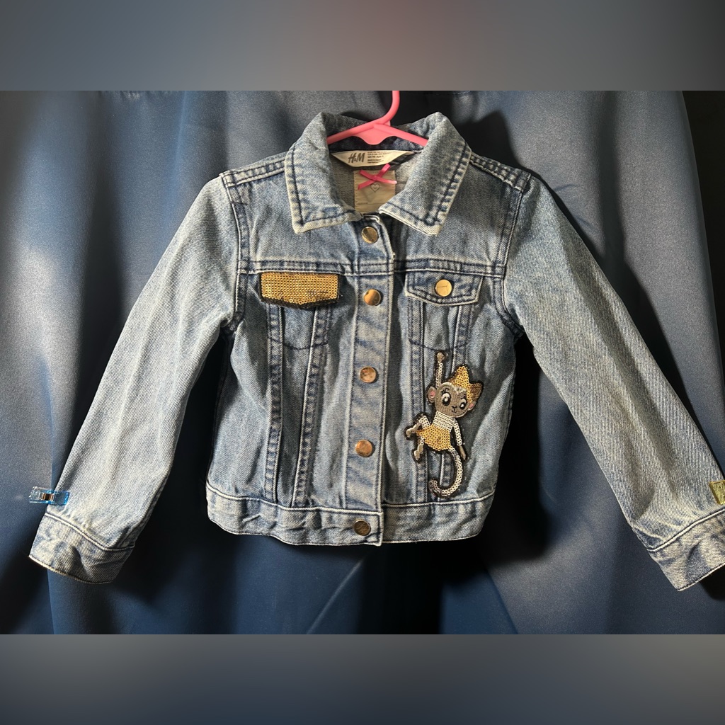H&M Denim Sequence Monkey Jacket